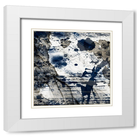 Cerulean Shimmer 1 White Modern Wood Framed Art Print with Double Matting by Prime, Marcus