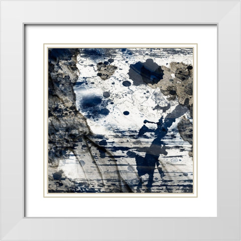 Cerulean Shimmer 1 White Modern Wood Framed Art Print with Double Matting by Prime, Marcus