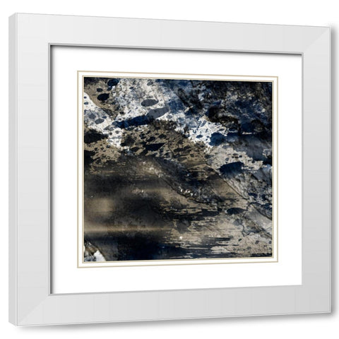 Cerulean Shimmer 2 White Modern Wood Framed Art Print with Double Matting by Prime, Marcus