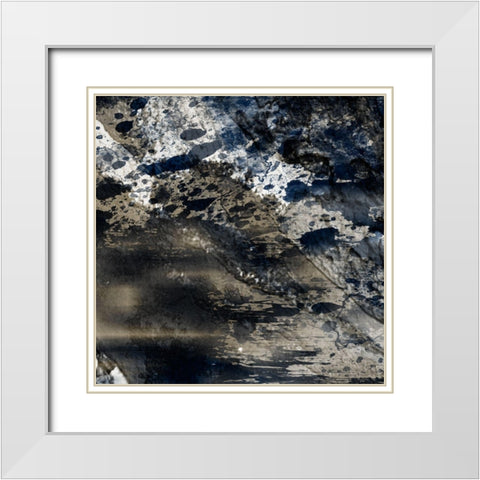 Cerulean Shimmer 2 White Modern Wood Framed Art Print with Double Matting by Prime, Marcus