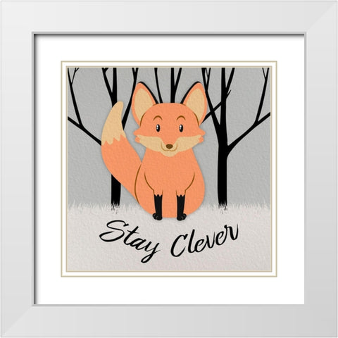 Clever Fox White Modern Wood Framed Art Print with Double Matting by Prime, Marcus