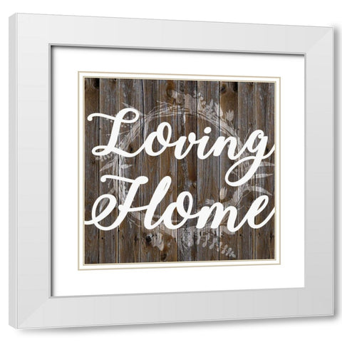 Loving Home White Modern Wood Framed Art Print with Double Matting by Prime, Marcus