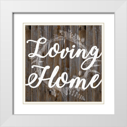Loving Home White Modern Wood Framed Art Print with Double Matting by Prime, Marcus