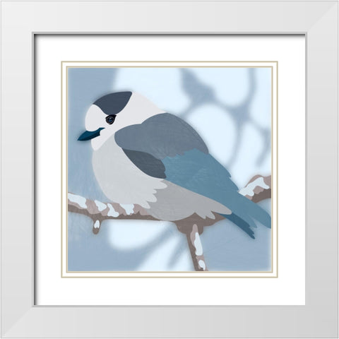 Majestic Jay White Modern Wood Framed Art Print with Double Matting by Prime, Marcus
