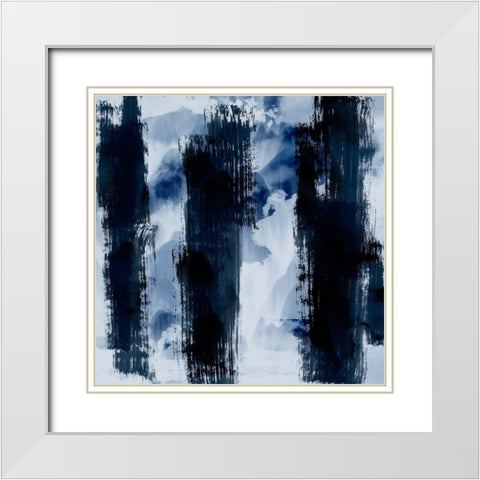 Mountain Streaks White Modern Wood Framed Art Print with Double Matting by Prime, Marcus