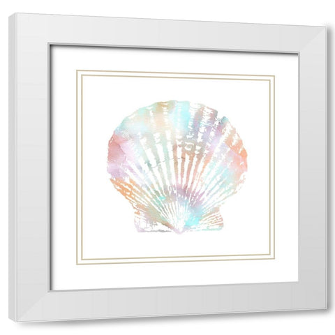 Brilliant Shells 1 White Modern Wood Framed Art Print with Double Matting by Prime, Marcus