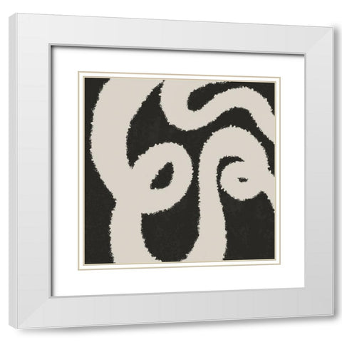 Reclining Shade 1 White Modern Wood Framed Art Print with Double Matting by Prime, Marcus