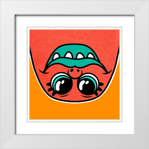 Goofy Monster 2 White Modern Wood Framed Art Print with Double Matting by Prime, Marcus