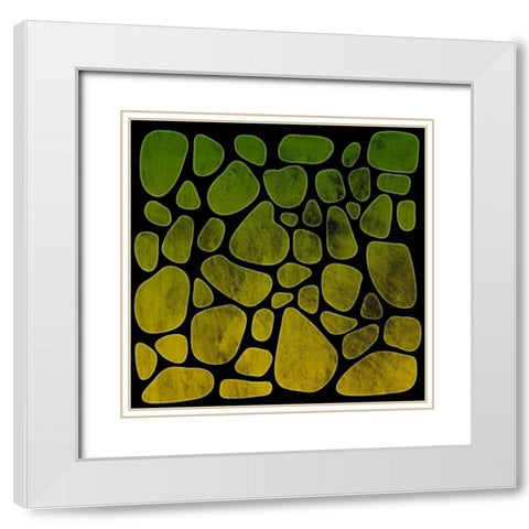 Tones On Stones White Modern Wood Framed Art Print with Double Matting by Prime, Marcus