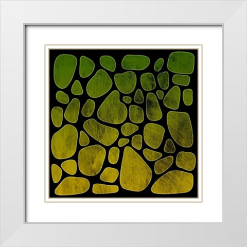 Tones On Stones White Modern Wood Framed Art Print with Double Matting by Prime, Marcus