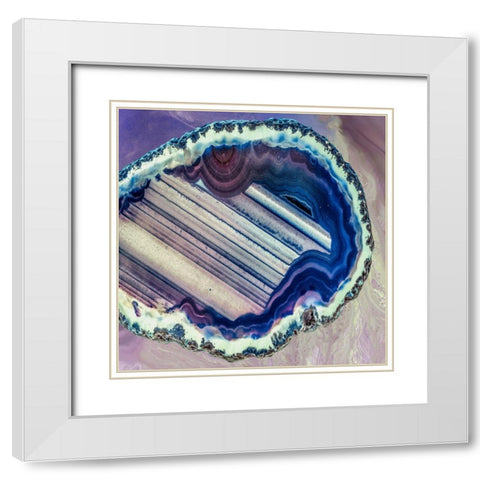 Lavender Minerals White Modern Wood Framed Art Print with Double Matting by Prime, Marcus