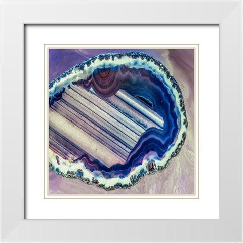 Lavender Minerals White Modern Wood Framed Art Print with Double Matting by Prime, Marcus