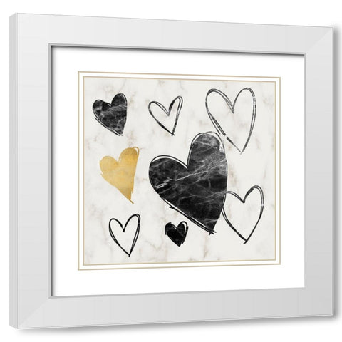 Love Multiplied 1 White Modern Wood Framed Art Print with Double Matting by Prime, Marcus