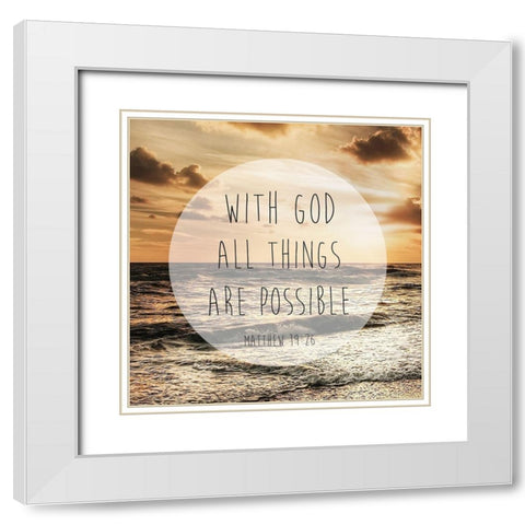Godly Possibilities White Modern Wood Framed Art Print with Double Matting by Prime, Marcus