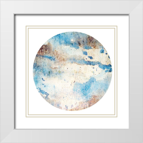 Corroded Views 1 Circle White Modern Wood Framed Art Print with Double Matting by Prime, Marcus