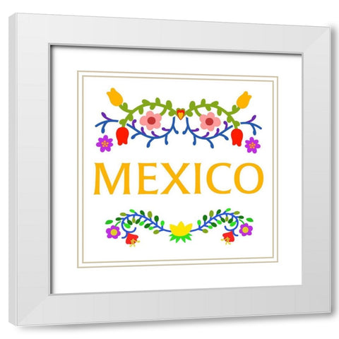 Mexico White Modern Wood Framed Art Print with Double Matting by Prime, Marcus