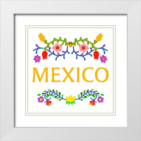 Mexico White Modern Wood Framed Art Print with Double Matting by Prime, Marcus