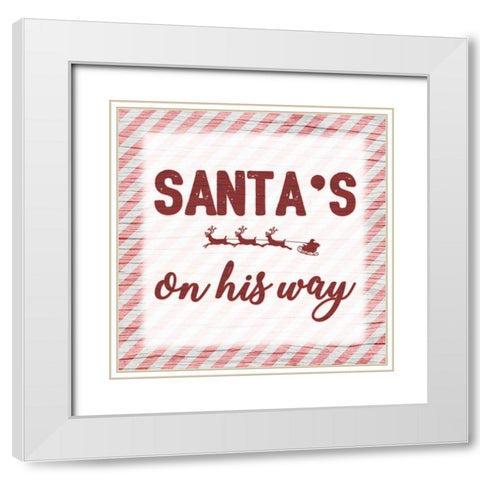 Santas On His Way White Modern Wood Framed Art Print with Double Matting by Prime, Marcus