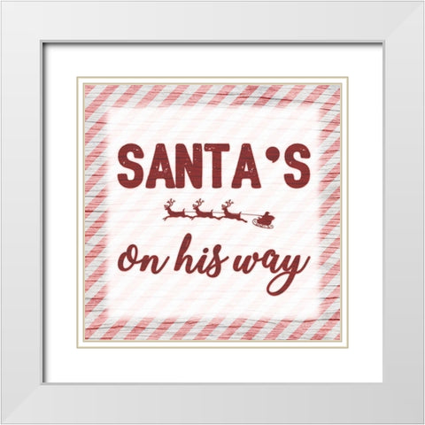Santas On His Way White Modern Wood Framed Art Print with Double Matting by Prime, Marcus