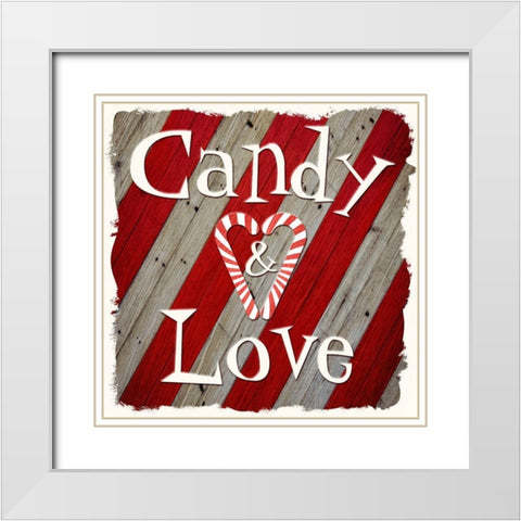 Candy Love White Modern Wood Framed Art Print with Double Matting by Prime, Marcus