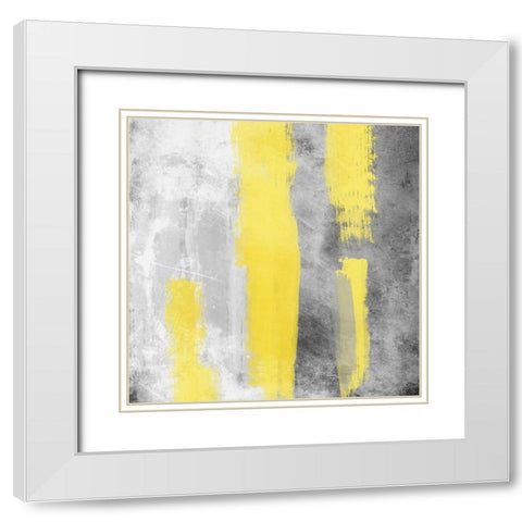 Shinning Shuffle 1 White Modern Wood Framed Art Print with Double Matting by Prime, Marcus