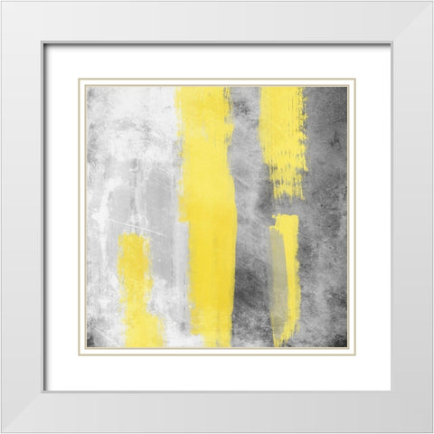 Shinning Shuffle 1 White Modern Wood Framed Art Print with Double Matting by Prime, Marcus