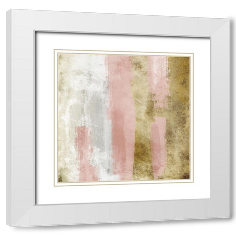 Gold Blush Shuffle 1 White Modern Wood Framed Art Print with Double Matting by Prime, Marcus