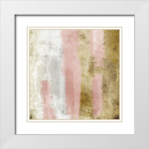 Gold Blush Shuffle 1 White Modern Wood Framed Art Print with Double Matting by Prime, Marcus