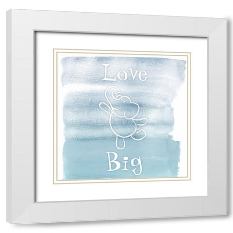 Love Big White Modern Wood Framed Art Print with Double Matting by Prime, Marcus