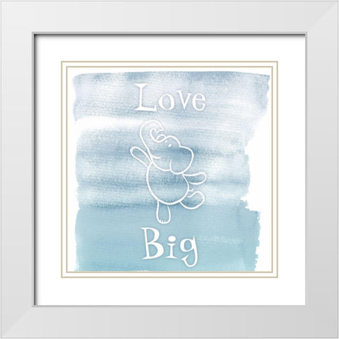 Love Big White Modern Wood Framed Art Print with Double Matting by Prime, Marcus