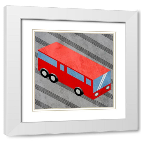 Moving Traffic 1 White Modern Wood Framed Art Print with Double Matting by Prime, Marcus