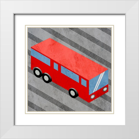 Moving Traffic 1 White Modern Wood Framed Art Print with Double Matting by Prime, Marcus
