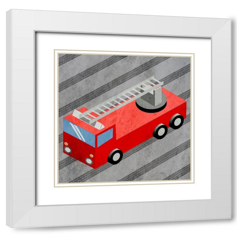 Moving Traffic 2 White Modern Wood Framed Art Print with Double Matting by Prime, Marcus