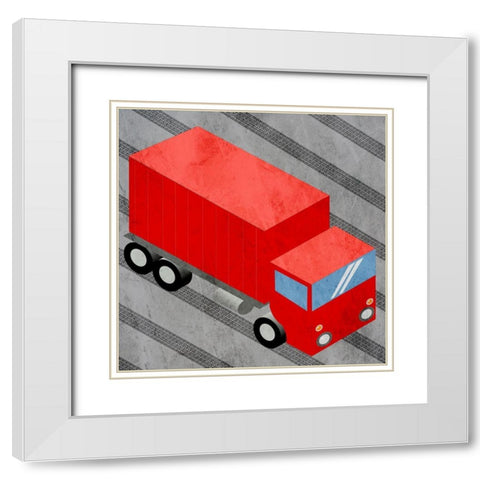 Moving Traffic 3 White Modern Wood Framed Art Print with Double Matting by Prime, Marcus
