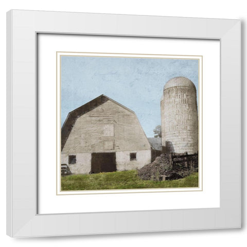 Summer Silos White Modern Wood Framed Art Print with Double Matting by Prime, Marcus