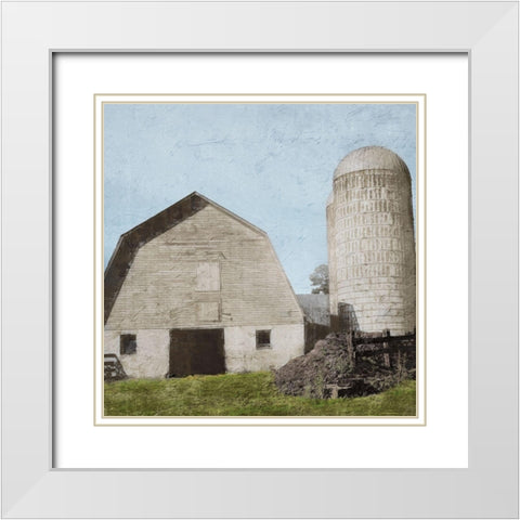 Summer Silos White Modern Wood Framed Art Print with Double Matting by Prime, Marcus