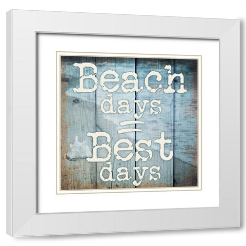Beach Days White Modern Wood Framed Art Print with Double Matting by Prime, Marcus