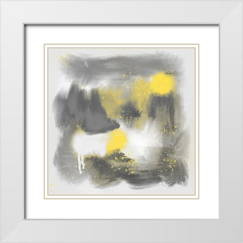 Spotty Illumination 1 White Modern Wood Framed Art Print with Double Matting by Prime, Marcus