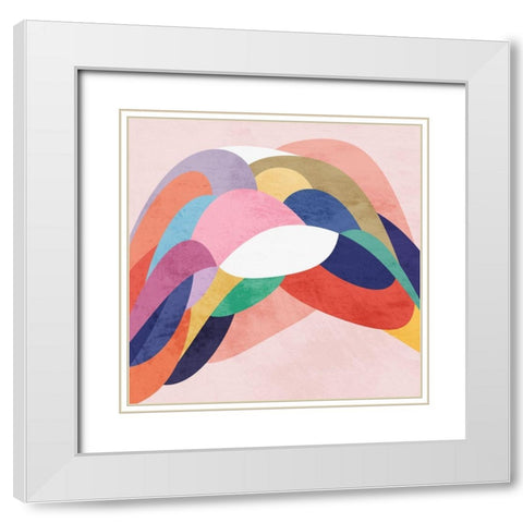 Geometric Oblivion 1 White Modern Wood Framed Art Print with Double Matting by Prime, Marcus