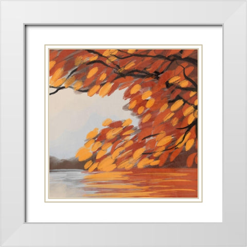 Autumn Chill White Modern Wood Framed Art Print with Double Matting by Prime, Marcus