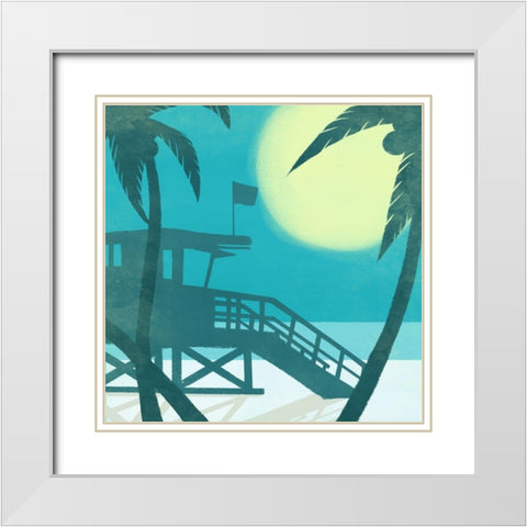 Coastal Fun 2 White Modern Wood Framed Art Print with Double Matting by Prime, Marcus