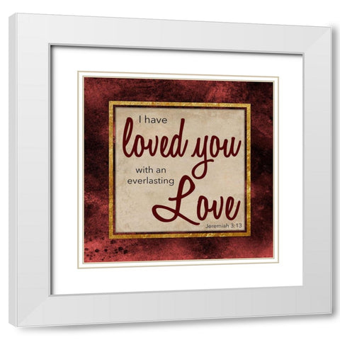 Everlasting Love 1 White Modern Wood Framed Art Print with Double Matting by Prime, Marcus