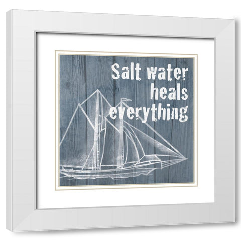Salty Healing 1 White Modern Wood Framed Art Print with Double Matting by Prime, Marcus