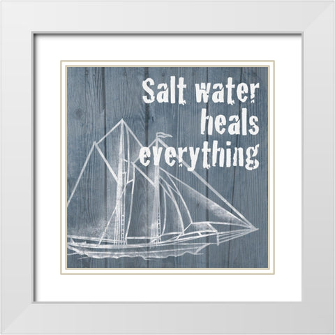Salty Healing 1 White Modern Wood Framed Art Print with Double Matting by Prime, Marcus