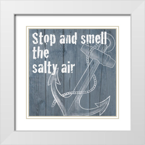 Salty Air 1 White Modern Wood Framed Art Print with Double Matting by Prime, Marcus