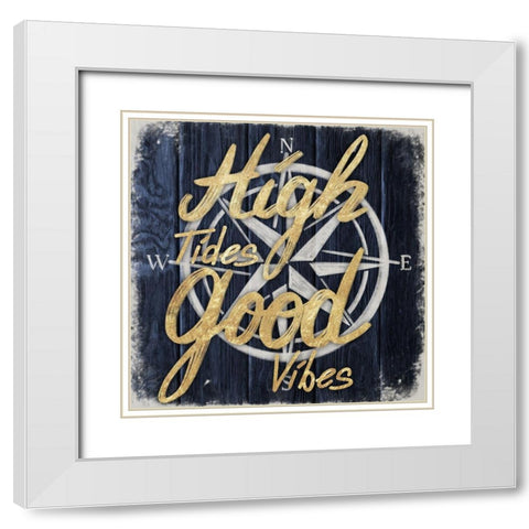 Good Vibes 1 White Modern Wood Framed Art Print with Double Matting by Prime, Marcus