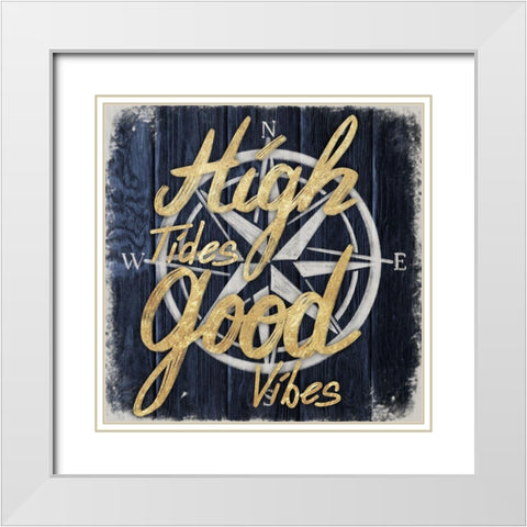 Good Vibes 1 White Modern Wood Framed Art Print with Double Matting by Prime, Marcus