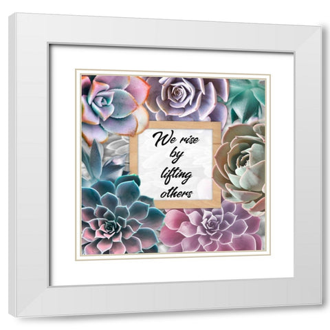 Lift Others 1 White Modern Wood Framed Art Print with Double Matting by Prime, Marcus