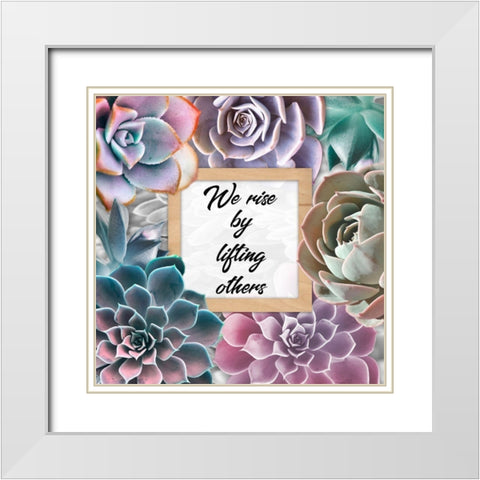Lift Others 1 White Modern Wood Framed Art Print with Double Matting by Prime, Marcus