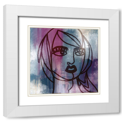 Mademoiselle 1 White Modern Wood Framed Art Print with Double Matting by Prime, Marcus